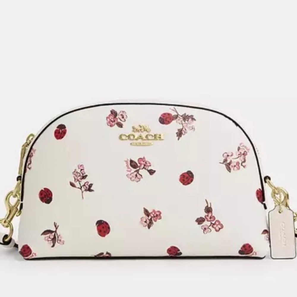 Coach  
 with Floral Bag crosbody